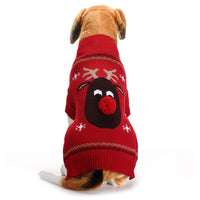 HKM-6094269 Cozy Christmas Pet Sweater for Cats and Dogs - Warm Acrylic Knit Apparel in Various Sizes