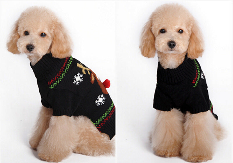 HKM-6094269 Cozy Christmas Pet Sweater for Cats and Dogs - Warm Acrylic Knit Apparel in Various Sizes