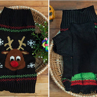HKM-6094269 Cozy Christmas Pet Sweater for Cats and Dogs - Warm Acrylic Knit Apparel in Various Sizes