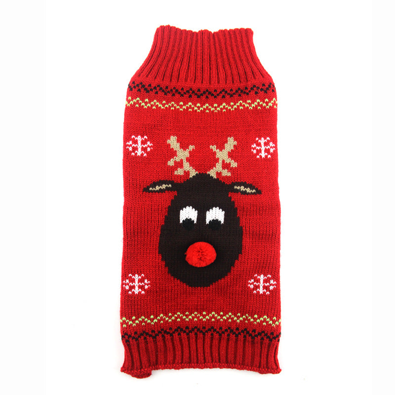 HKM-6094269 Cozy Christmas Pet Sweater for Cats and Dogs - Warm Acrylic Knit Apparel in Various Sizes