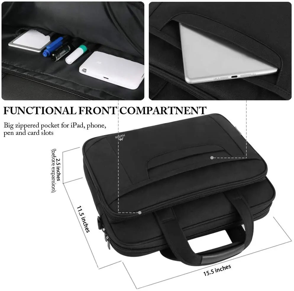 HKM-609427 Blue High-End Man's Briefcase for Laptop and Carry-On Essentials