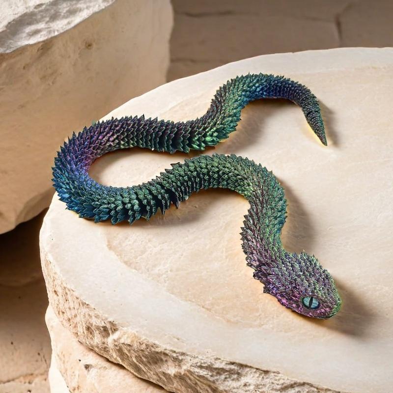 HKM-6094909 Creative Snake-Shaped High-Fidelity Ornament for Living Room and Study Decor