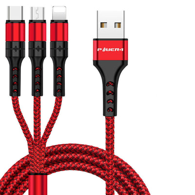 HKM-609939 3-in-1 Micro USB Data Cable, 1.2m Length with Single Connector for Multiple Devices