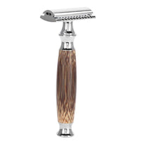 HKM-609939 Natural Bamboo Handle Double Edged Safety Razor for a Smooth Shave