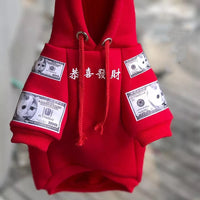 HKM-6100925 Cozy Cotton Fleece Sweater for Pets in Red and Black Options, Multiple Sizes Available