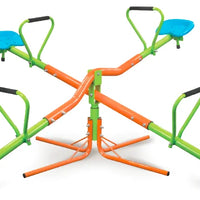 HKM-610323 Outdoor Seesaw for Kids with 360-Degree Rotating Plastic Seats – Sturdy Design for Four Children