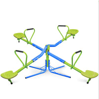 HKM-610323 Outdoor Seesaw for Kids with 360-Degree Rotating Plastic Seats – Sturdy Design for Four Children