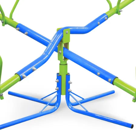 HKM-610323 Outdoor Seesaw for Kids with 360-Degree Rotating Plastic Seats – Sturdy Design for Four Children