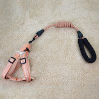 HKM-6104893 Linen Nylon Round Rope Pet Traction Set with Adjustable Chest Strap, Multiple Color Options