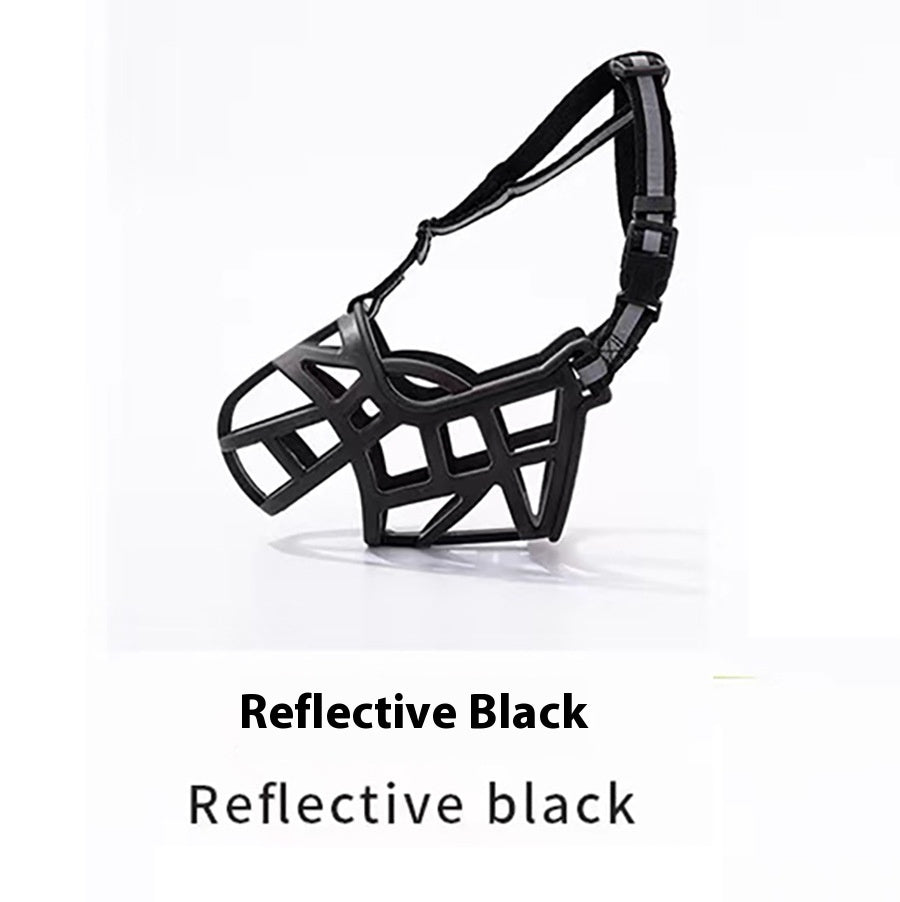 HKM-6105277 Dog Mouth Cover for Small, Medium, and Large Breeds - Reflective and Durable Design