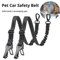 HKM-6105405 Pet Safety Rope Car Safety Buckle - Nylon Strap in Red, Blue, and Black