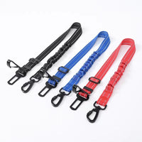HKM-6105405 Pet Safety Rope Car Safety Buckle - Nylon Strap in Red, Blue, and Black