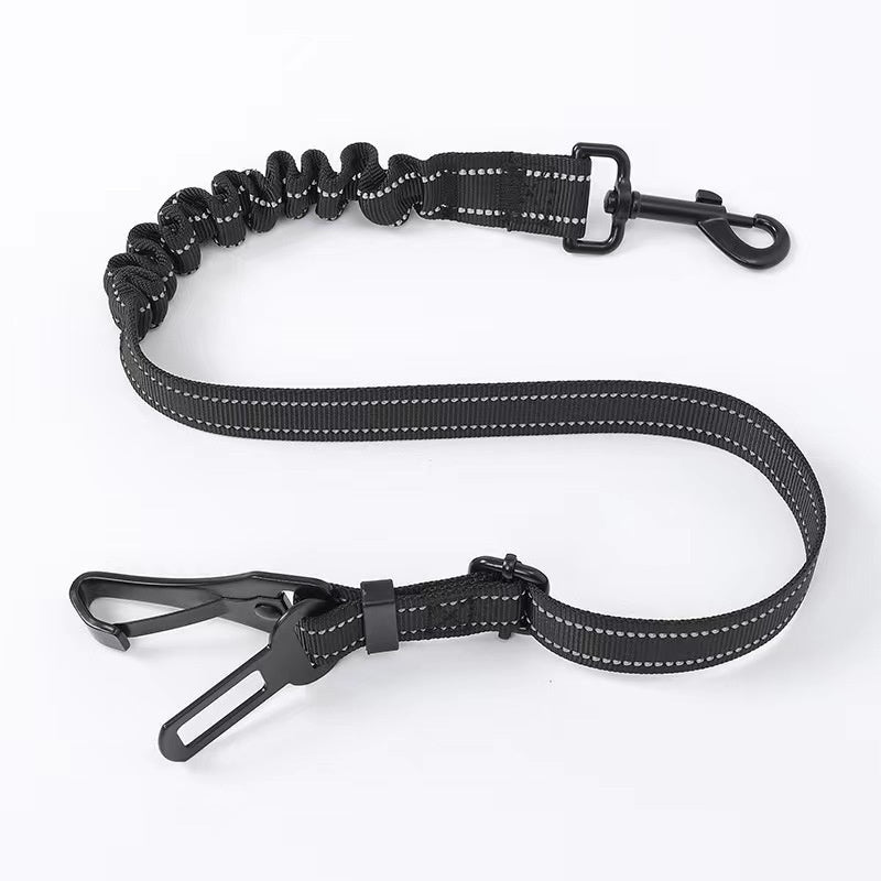 HKM-6105405 Pet Safety Rope Car Safety Buckle - Nylon Strap in Red, Blue, and Black