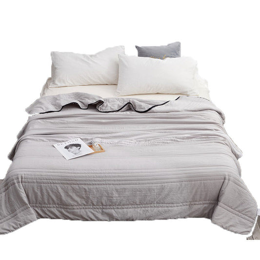 HKM-610579 Lightweight Washed Cotton Summer Cool Quilt in Solid Colors for Kids and Adults, Multiple Sizes Available