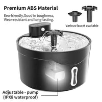 HKM-610643 Stainless Steel Automatic Water Fountain for Pets, 2.6L Capacity with Replacement Filters