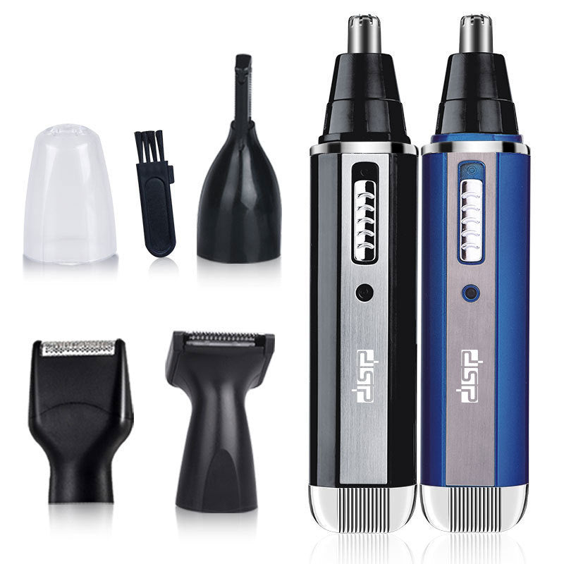 HKM-610707 Electric Shaver for Precision Grooming - Trims Hair, Sideburns, Eyebrows, and Nose Hair in Blue, Black, or Silver