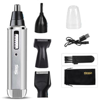 HKM-610707 Electric Shaver for Precision Grooming - Trims Hair, Sideburns, Eyebrows, and Nose Hair in Blue, Black, or Silver