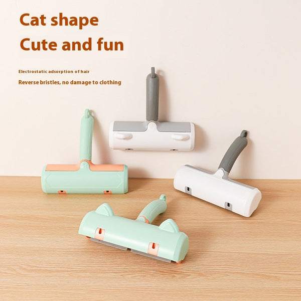 HKM-6107197 Cat Hair Removal Brush for Effective Pet Fur Cleanup - Available in Mint Green and Twilight Gray