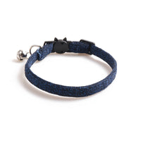 HKM-6107581 Solid Color Cloth Cat Collar - Adjustable Size 1.0 x 28CM in Transparent Packaging