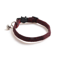 HKM-6107581 Solid Color Cloth Cat Collar - Adjustable Size 1.0 x 28CM in Transparent Packaging