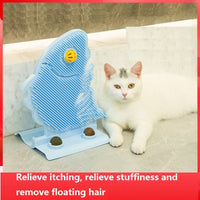 HKM-6108861 Cat Wall Scratcher with Self-Grooming Brush and Catnip Balls for Stress Relief
