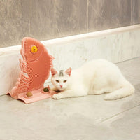HKM-6108861 Cat Wall Scratcher with Self-Grooming Brush and Catnip Balls for Stress Relief