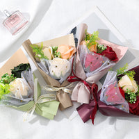 HKM-610963 Charming Simulation Rose Soap Flower Bouquet - Various Styles for Weddings, Birthdays, and Special Occasions