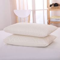 HKM-611027 Anti-Static Breathable Antibacterial Silver Fiber Cotton Pillowcase for Single Pillows - White