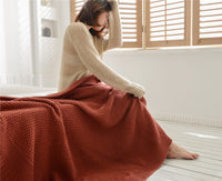 HKM-611027 Cozy Acrylic Lunch Break Blanket for Home or Office - 130x160cm, Spring & Autumn Colors