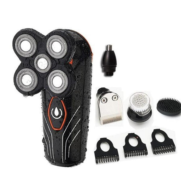 HKM-611091 Floating Electric Shaver with Ergonomic Design and 4D Double Ring Blade