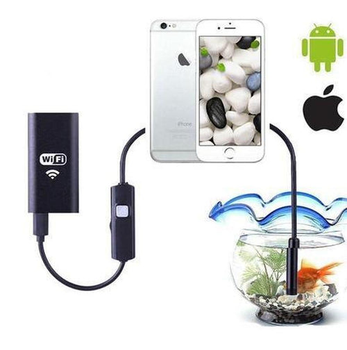 HKM-611091 WiFi Endoscope Camera with 8mm Lens, 2MP CMOS, 30FPS, IP67 Waterproof, Compatible with Android/iPhone