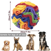 HKM-6111037 Sniffing Ball Plush Toy for Dogs - Fleece Material, Interactive Foraging Game, Two Sizes Available