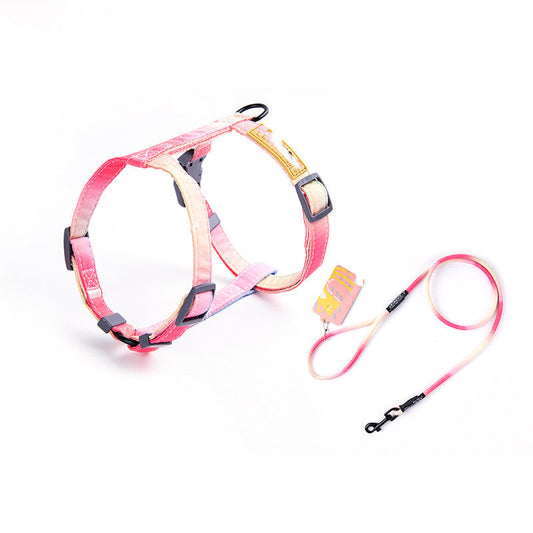 HKM-6111165 Fashion Cat Leash with Polyester Cotton Material - Size S and M Available in Multiple Colors