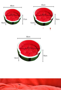 HKM-6111421 Watermelon-Shaped Pet Bed for Small Dogs - Comfortable Cloth Kennel with Outer Diameter 40cm