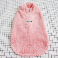 HKM-6111933 Coral Fleece High Neck Zipper Vest for Pets in Pink, Gray, and Apricot