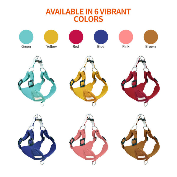 HKM-6112829 Reflective Suede Dog Vest with Traction Rope - Multiple Sizes and Colors Available