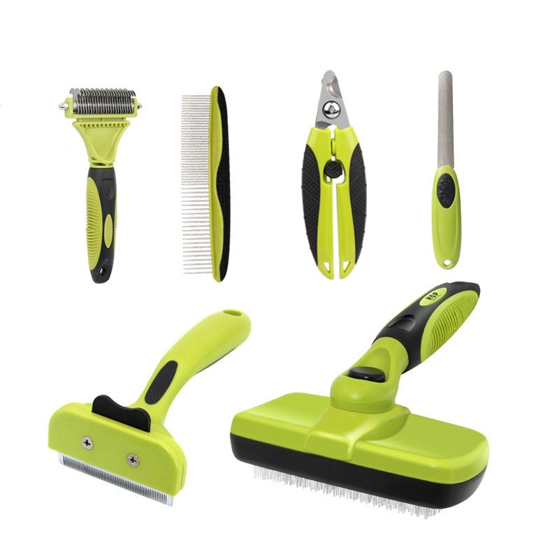 HKM-6112957 Pet Grooming Comb Set for Knot Removal and Detangling - 6 or 9 Piece Options Available
