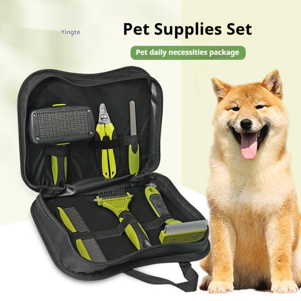 HKM-6112957 Pet Grooming Comb Set for Knot Removal and Detangling - 6 or 9 Piece Options Available