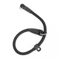 HKM-6113341 Nylon Double-Headed Dog Collar in Black - Adjustable Size S, M, L