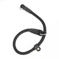 HKM-6113341 Nylon Double-Headed Dog Collar in Black - Adjustable Size S, M, L