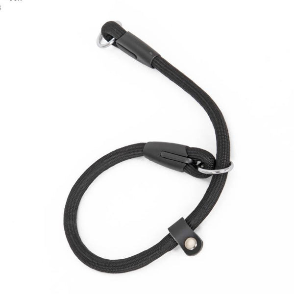 HKM-6113341 Nylon Double-Headed Dog Collar in Black - Adjustable Size S, M, L