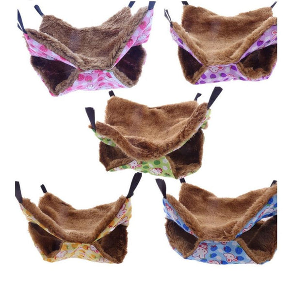 HKM-611347 Cozy Hamster Hammock for Small Animals - Available in Two Sizes, Ideal for Resting and Playing