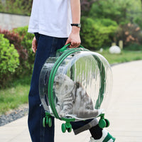 HKM-6113597 Transparent Portable Trolley Case for Cats and Small Dogs – Reinforced PC and Aluminum Alloy, Hard Shell Design