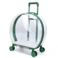 HKM-6113597 Transparent Portable Trolley Case for Cats and Small Dogs – Reinforced PC and Aluminum Alloy, Hard Shell Design