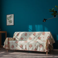 HKM-611411 Retro Floral Sofa Cover Towel – Customizable Polyester Fiber for Sofa and Tea Table Use