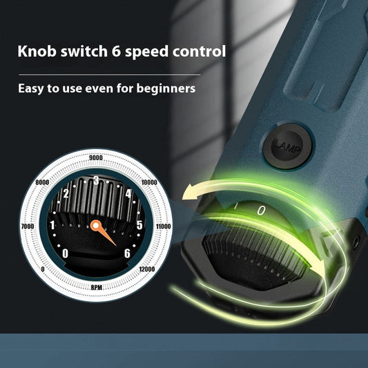 HKM-6115133 Automatic 6-Speed Nail Piercing Device with LED Light and Low Noise Operation