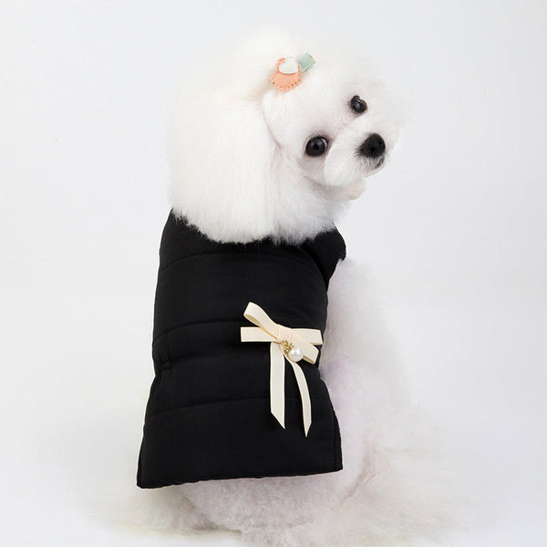 HKM-6115517 Stylish Cotton Pet Clothes with Bow - Various Sizes Available