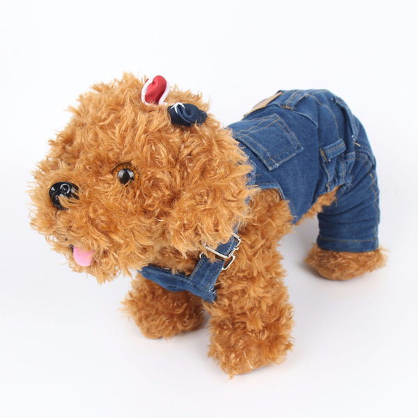 HKM-6116413 Washed Denim Pet Overalls for Small to Extra Large Pets