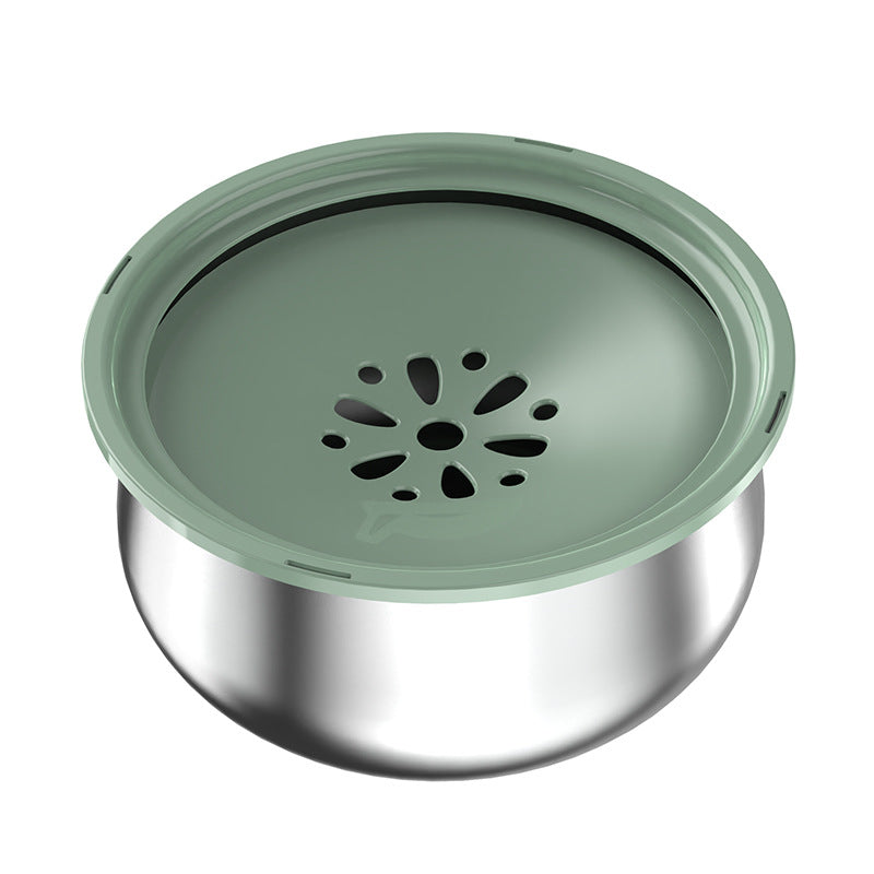 HKM-6117309 Large Capacity Stainless Steel Pet Water Bowl - 304 Food Grade with Non-Slip Base
