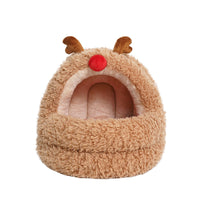 HKM-6119357 Elk Large Mongolian Bag Cat Bed Mat - Removable and Washable, Cloud and Crystal Velvet Fabric